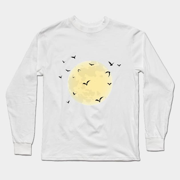 halloween moon Long Sleeve T-Shirt by man_reda